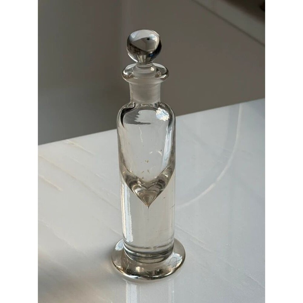 Vintage rare and unique glass decanter perfume bottle
